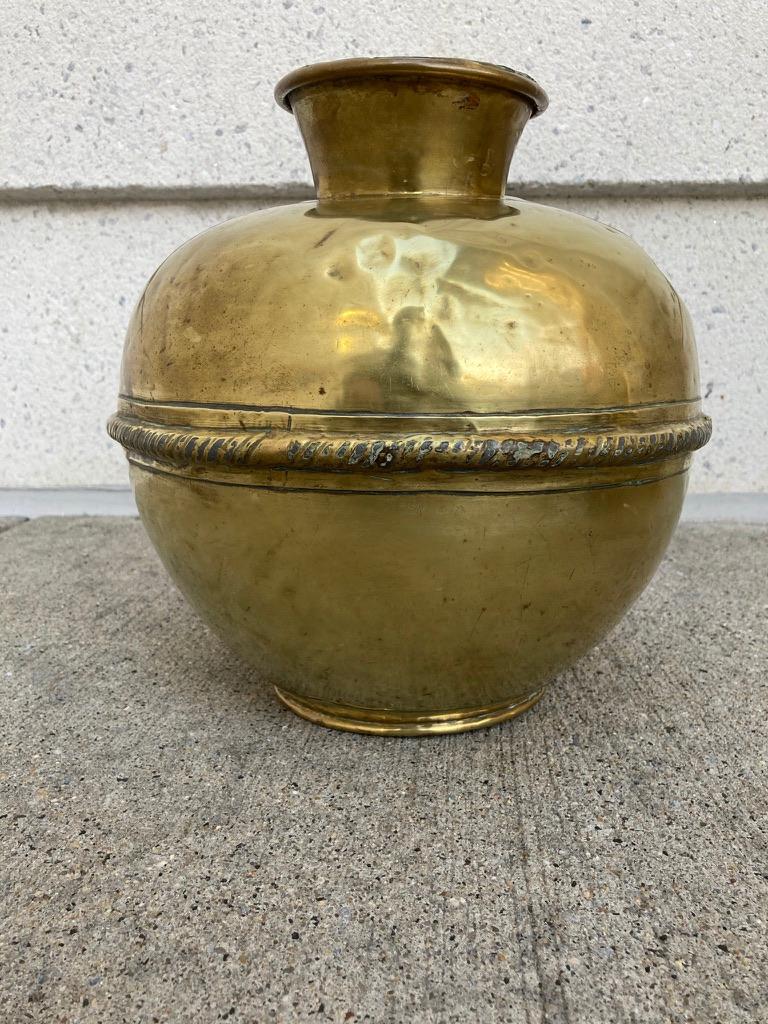Hand-Crafted 19th Century French Provincial Brass Milk Jug