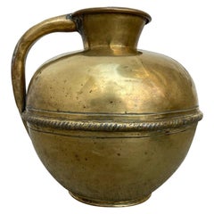 19th Century French Provincial Brass Milk Jug