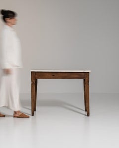 19th Century French Provincial Brown Wood Side Table