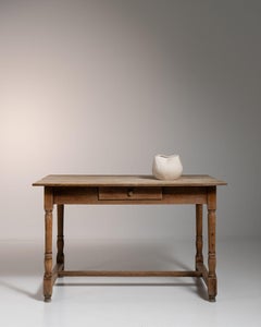 19th Century French Provincial Brown Wood Side Table