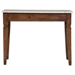 19th Century French Provincial Brown Wood Side Table