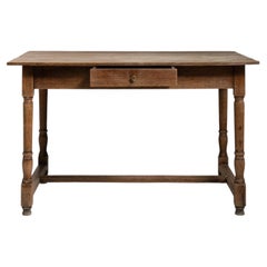 19th Century French Provincial Brown Wood Side Table