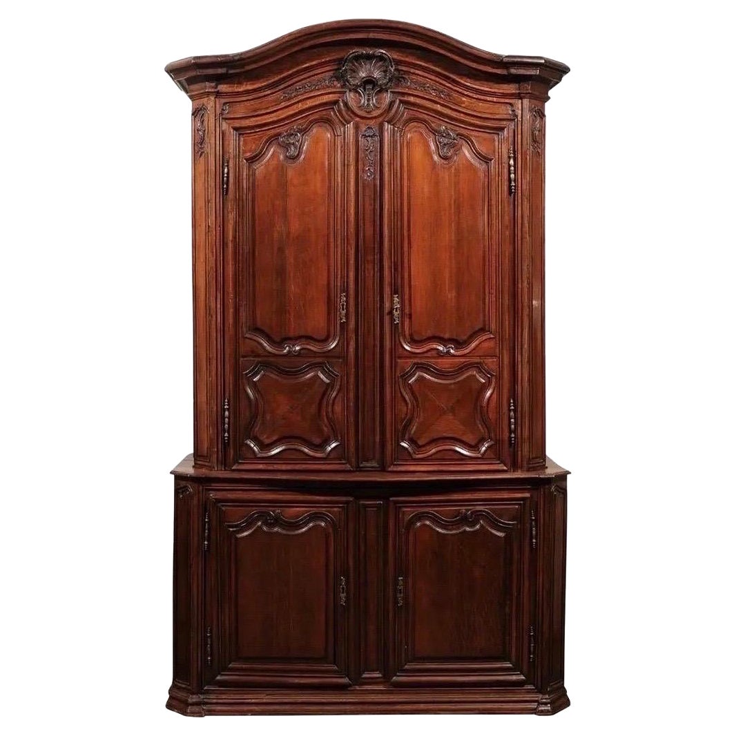 Armadietto francese a buffet Deux Corps in Oak del XIX secolo