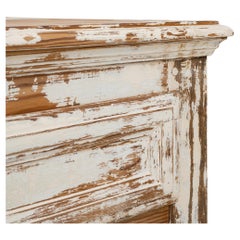 19th Century French Provincial Buffet in Whitewashed Distressed Wood