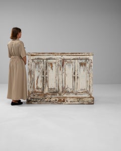 19th Century French Provincial Buffet in Whitewashed Wood