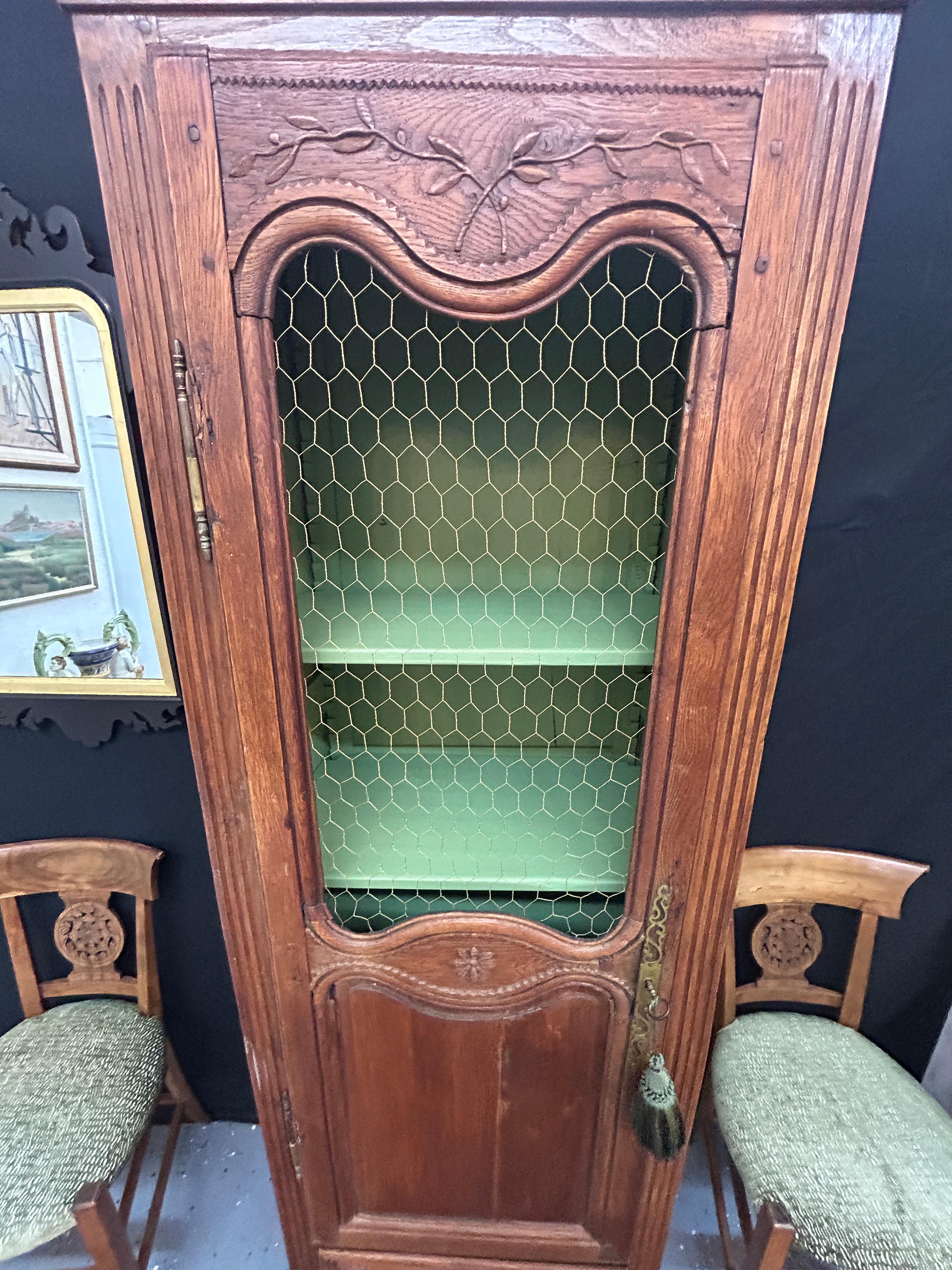 19th Century French Provincial Carved Oak Bookcase 7