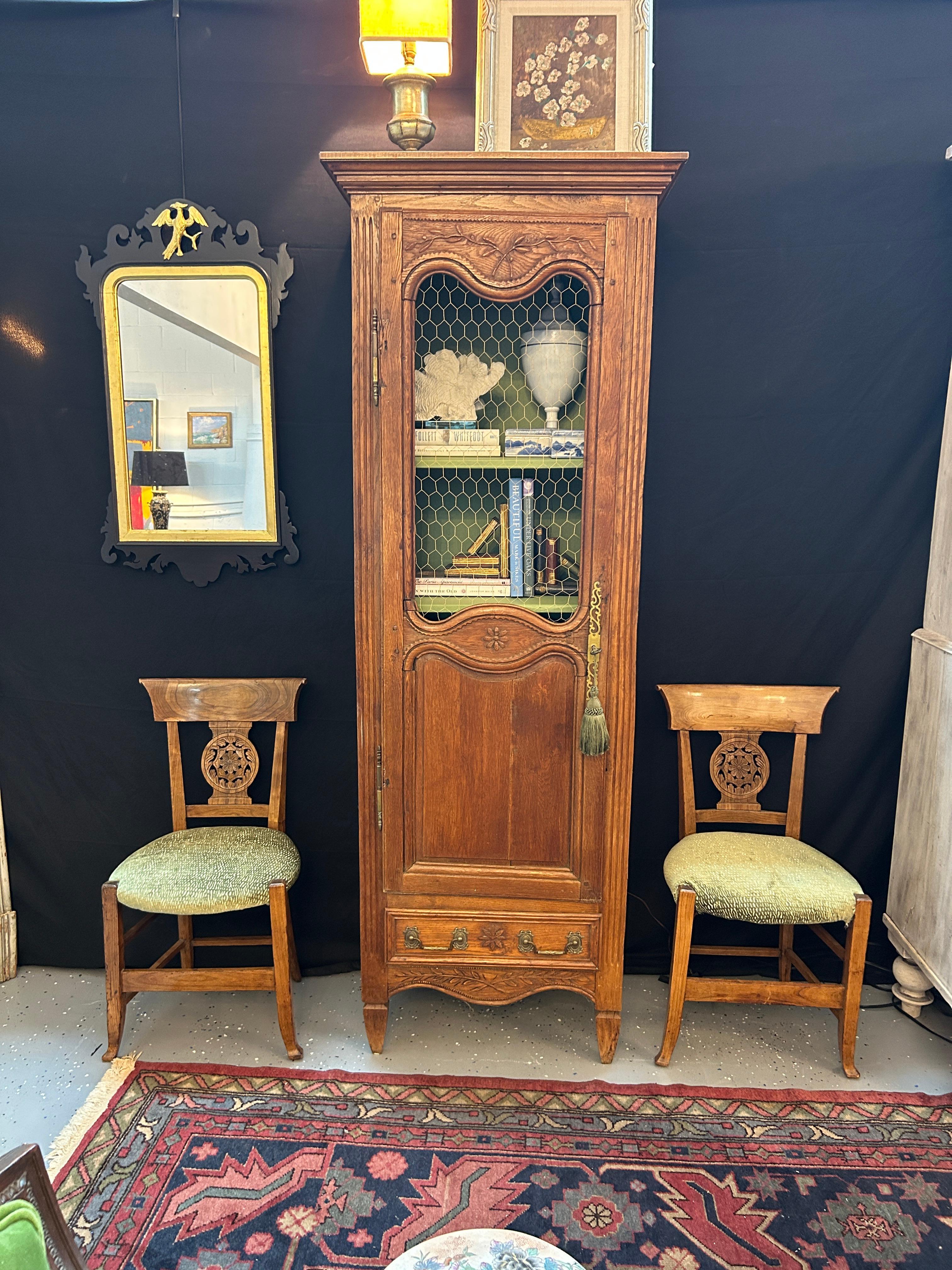 19th Century French Provincial Carved Oak Bookcase 8