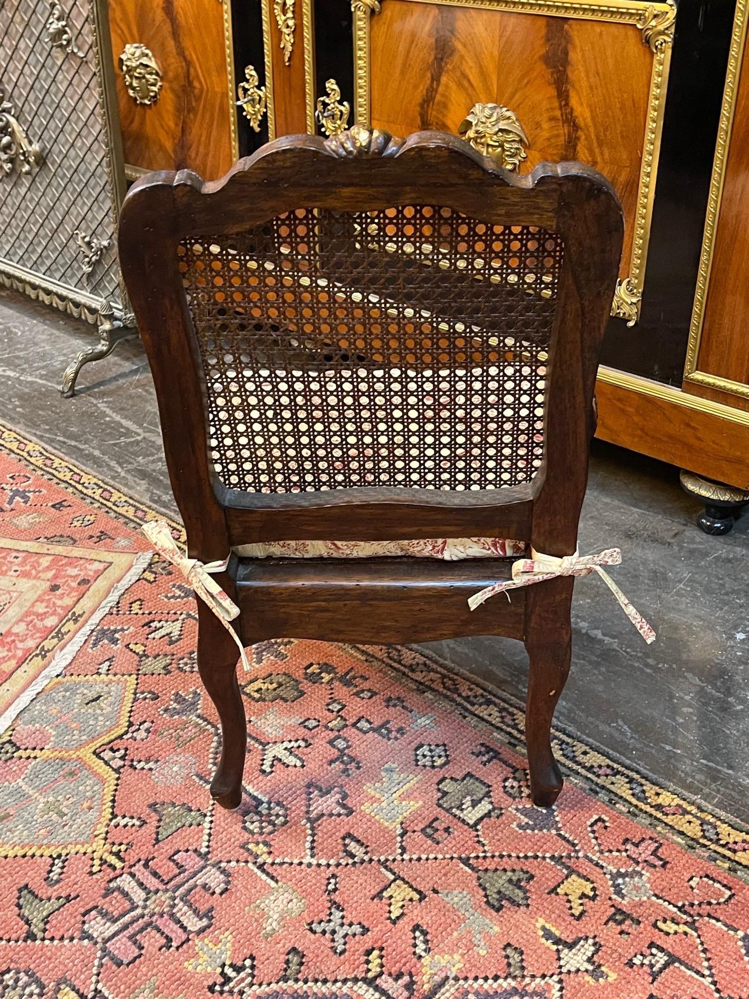 19th Century French Provincial Carved Oak Child's Chair For Sale at 1stDibs