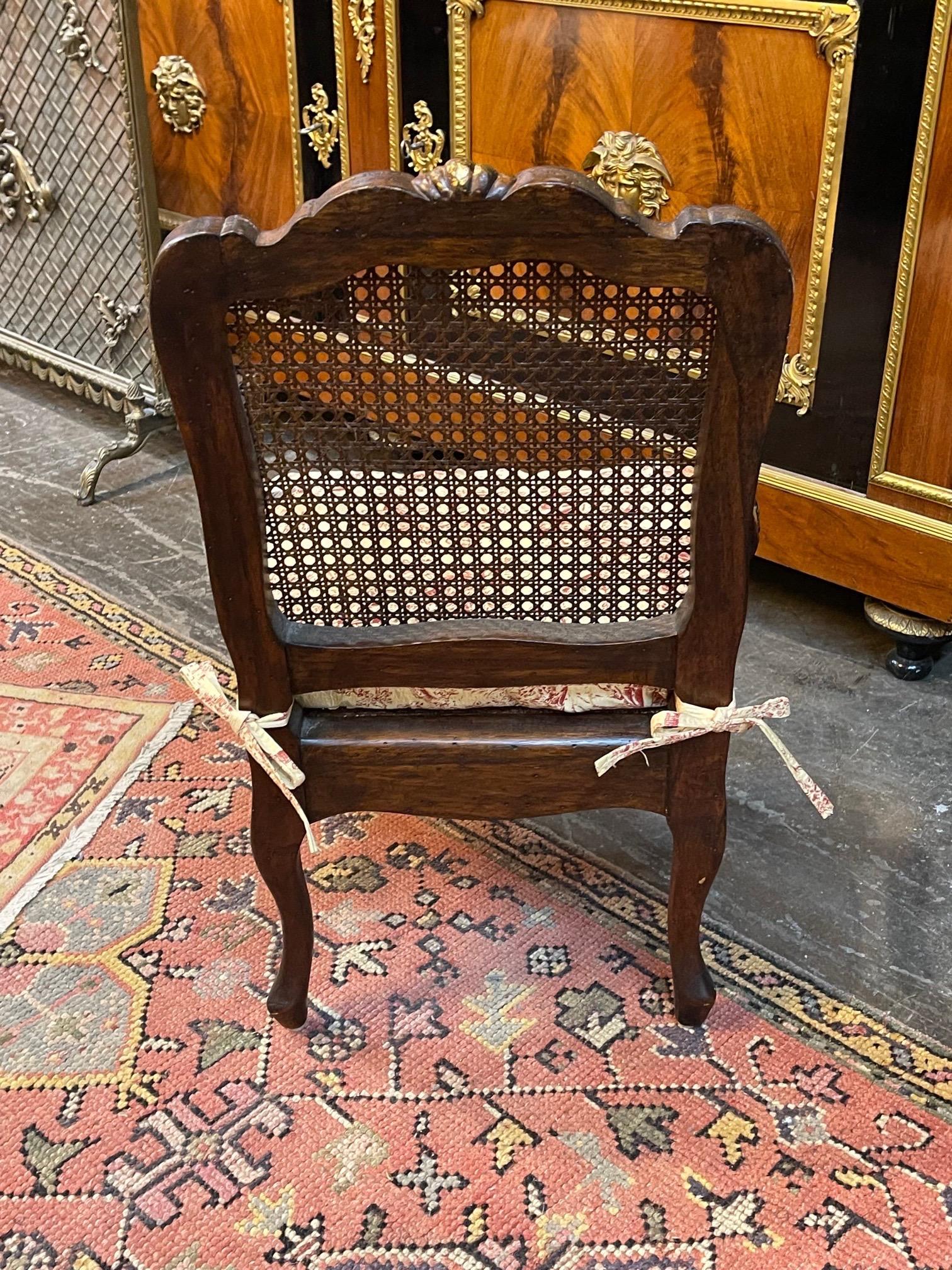 19th Century French Provincial Carved Oak Child's Chair 5