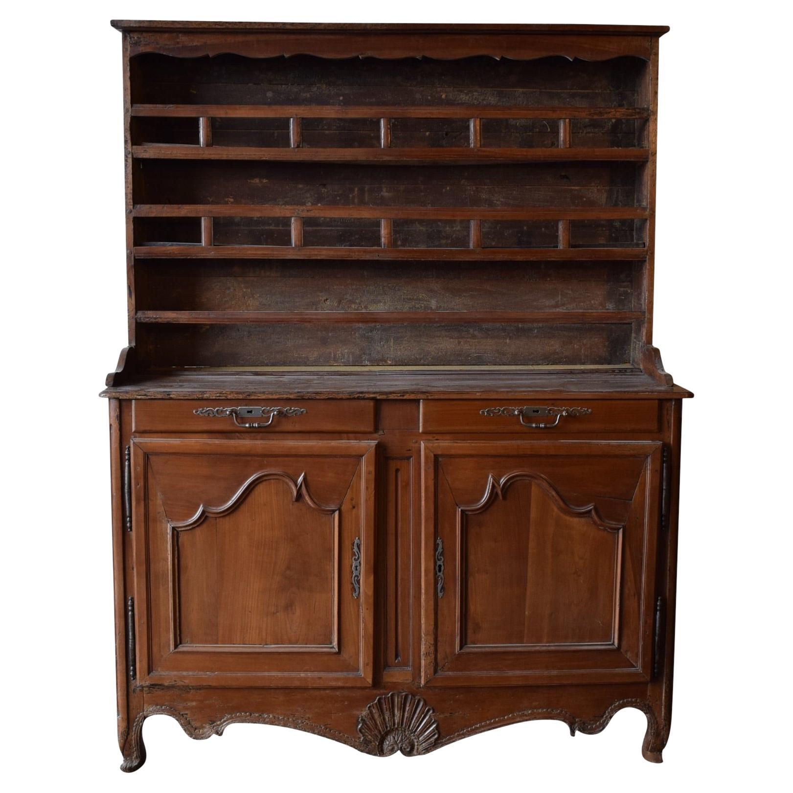 19th Century French Provincial Cherrywood Kitchen Cupboard For Sale