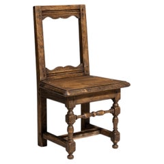 19th Century French Provincial Dining Chair, Natural Oak, Rush Seat