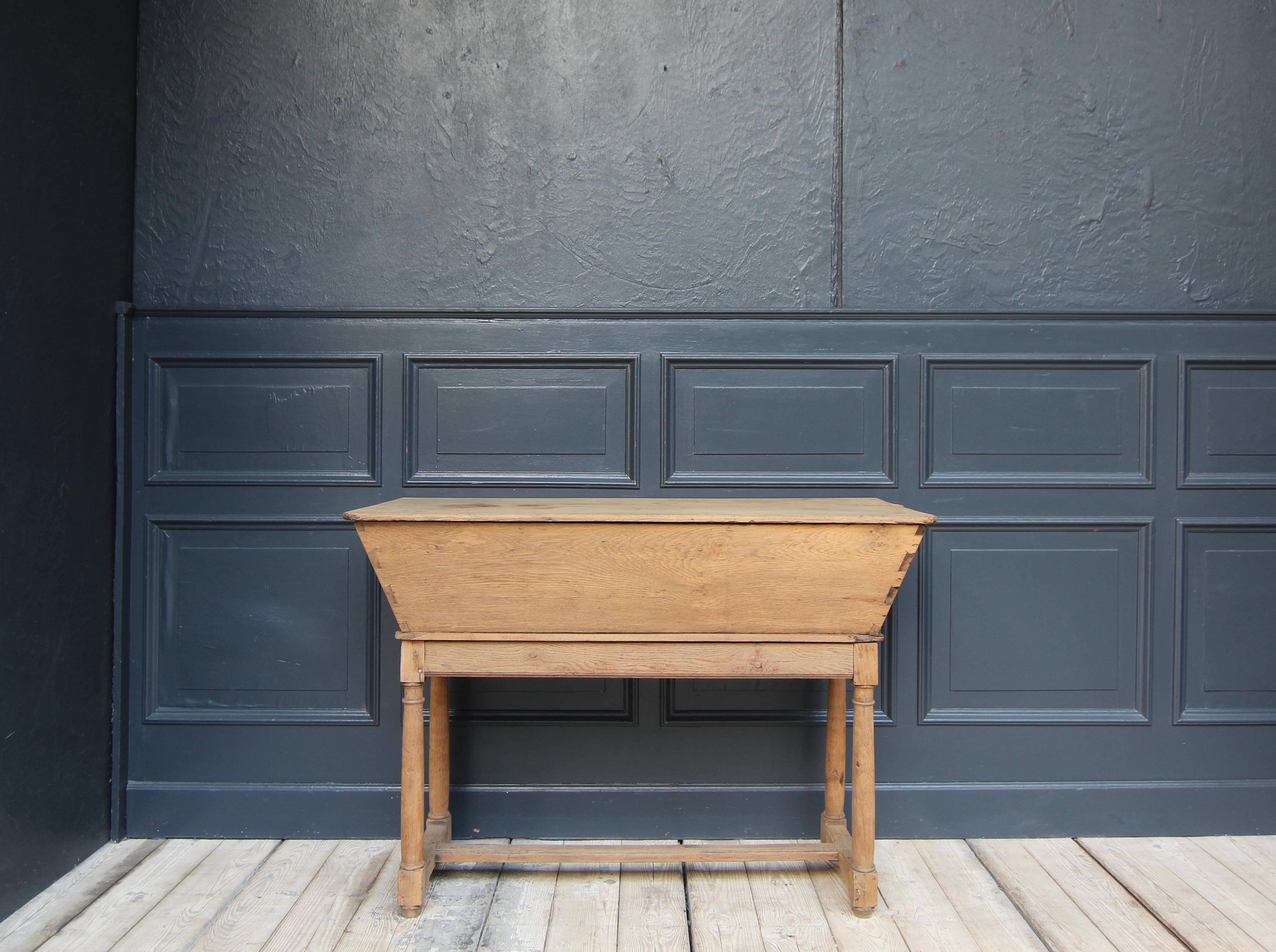 Oak 19th Century French Provincial Dough Trough Table