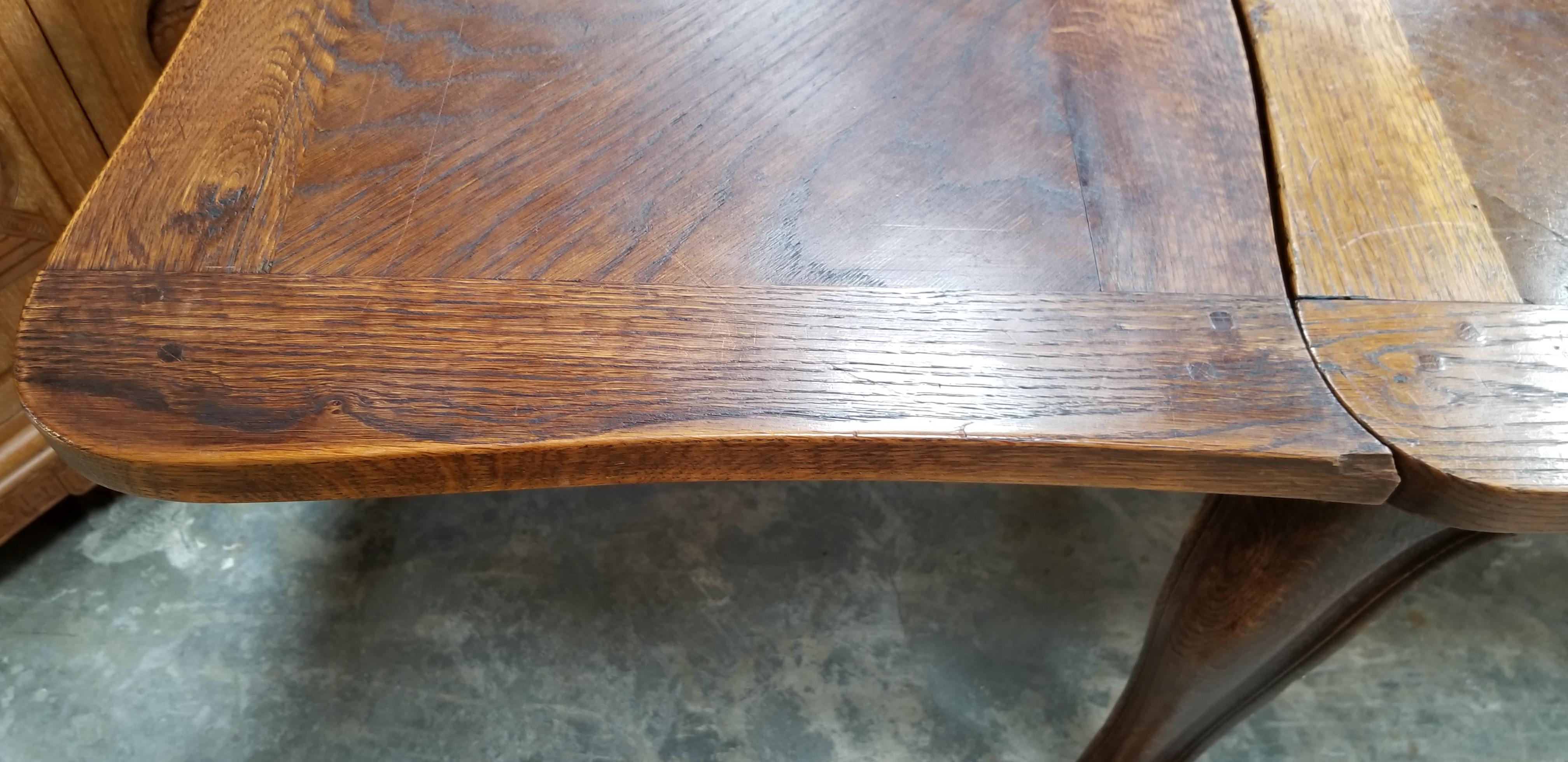 19th Century French Provincial Draw-Leaf Dining Table 4