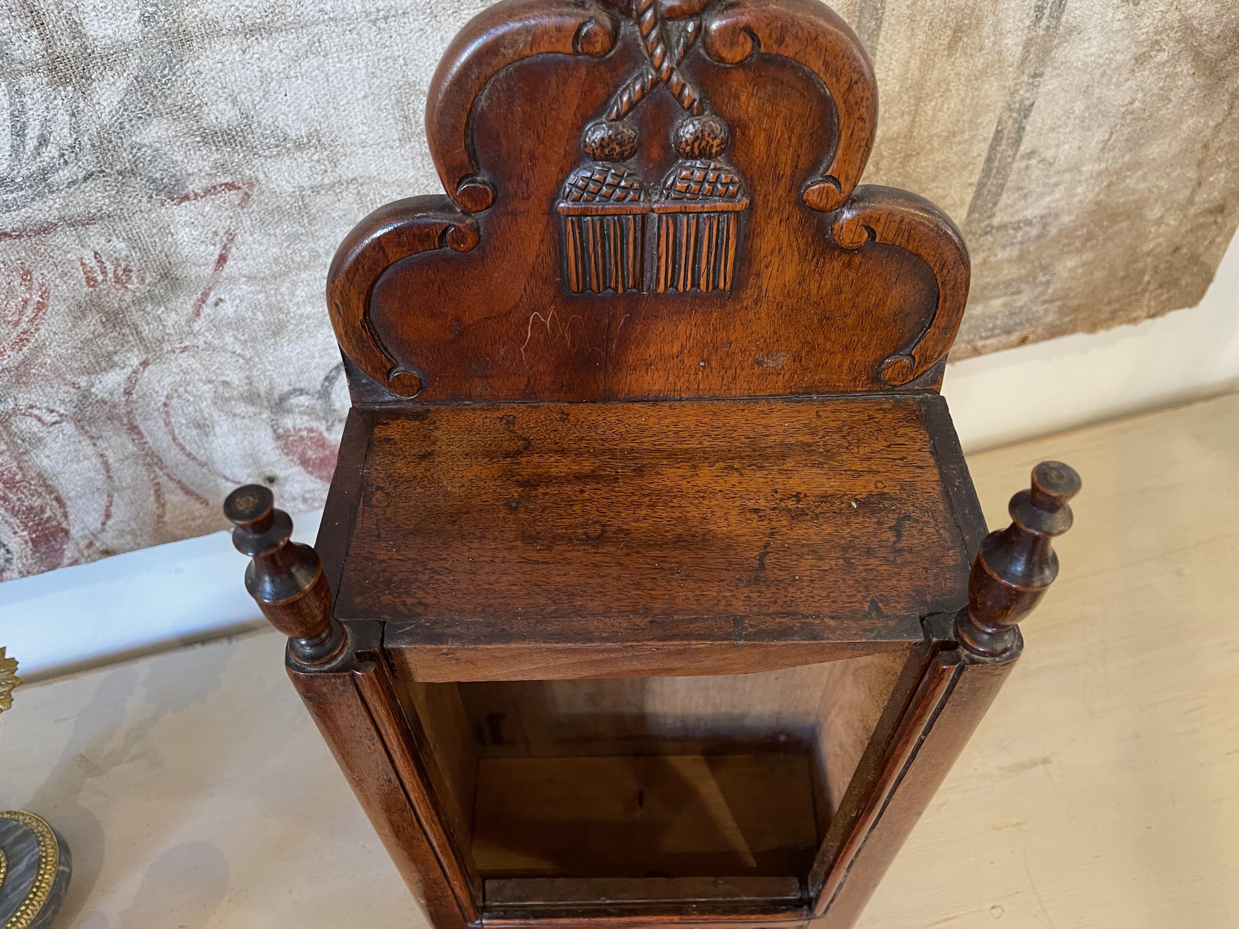 Wood 19th Century French Provincial Fariniere Walnut Flour Box