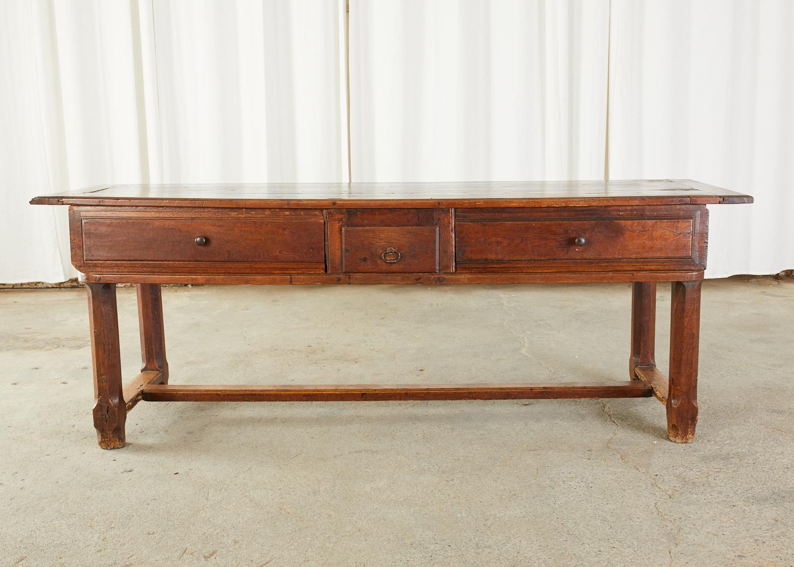19th Century French Provincial Farmhouse Work Table or Console 6