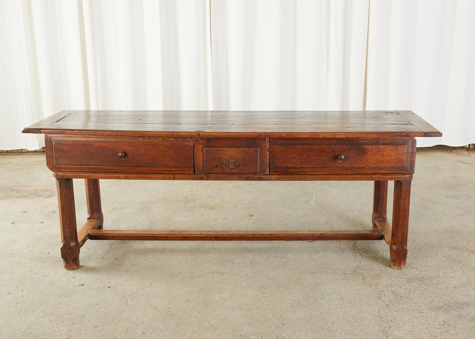 19th Century French Provincial Farmhouse Work Table or Console 7