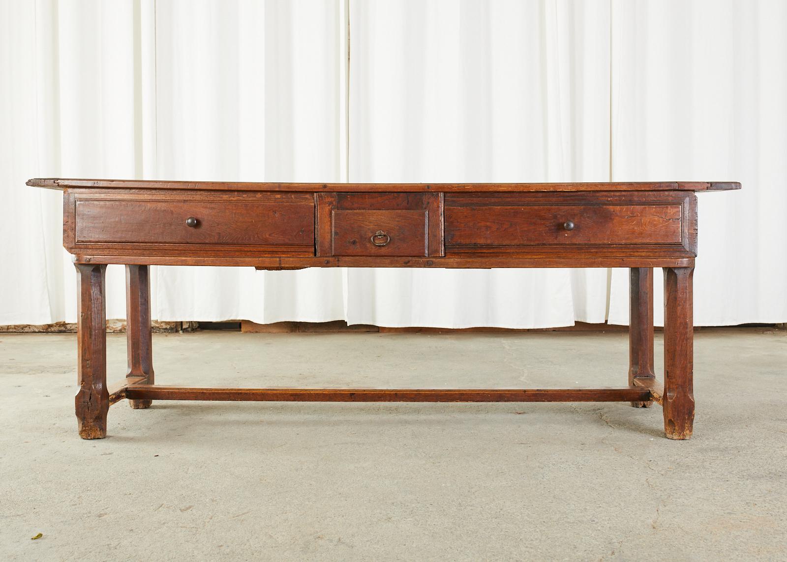 19th Century French Provincial Farmhouse Work Table or Console 8