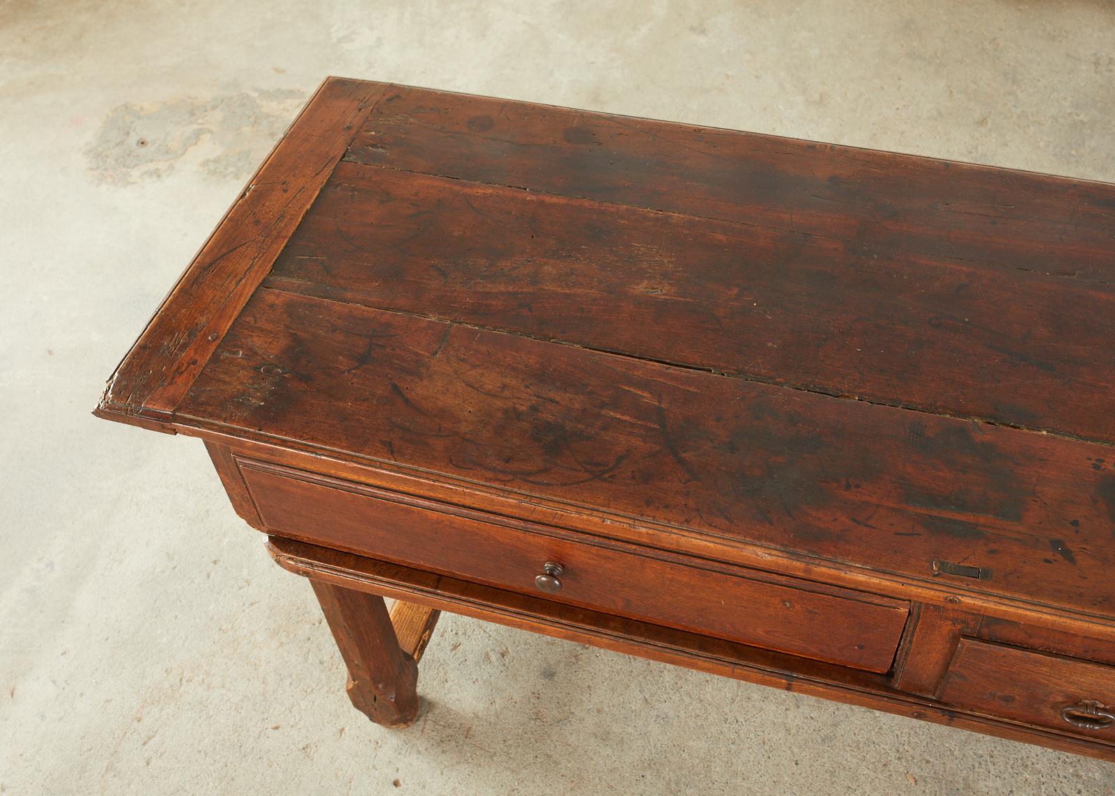 19th Century French Provincial Farmhouse Work Table or Console 9