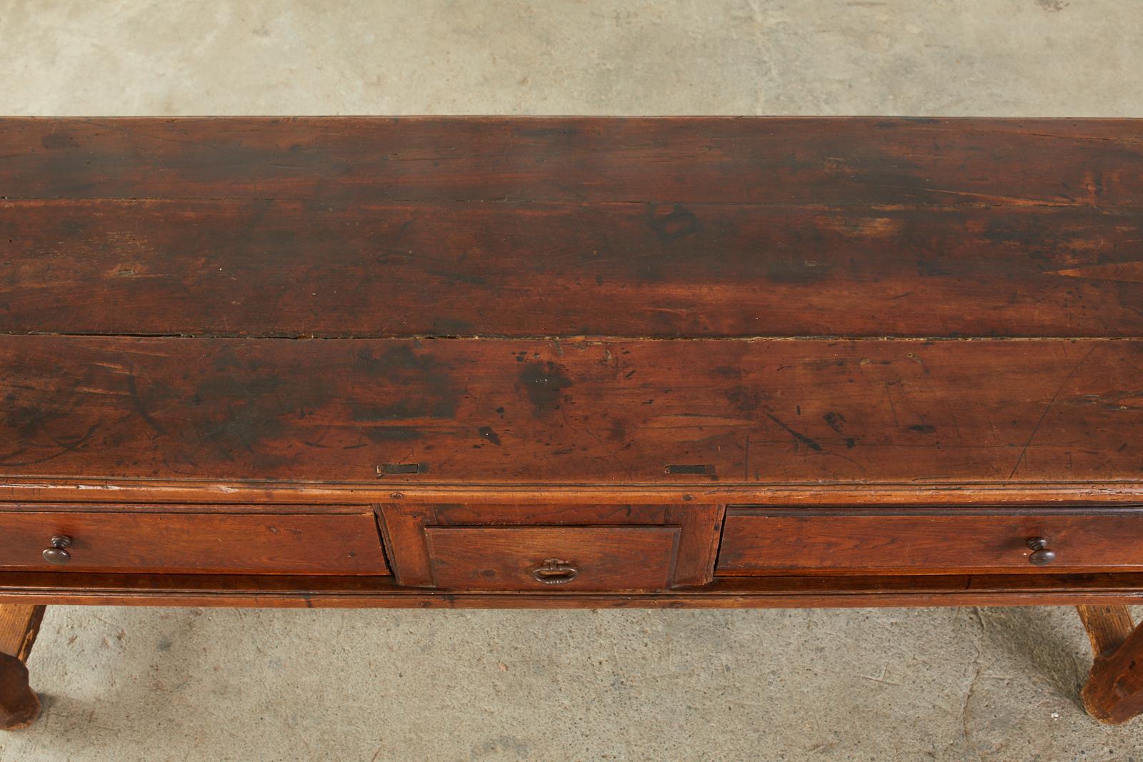 19th Century French Provincial Farmhouse Work Table or Console 10