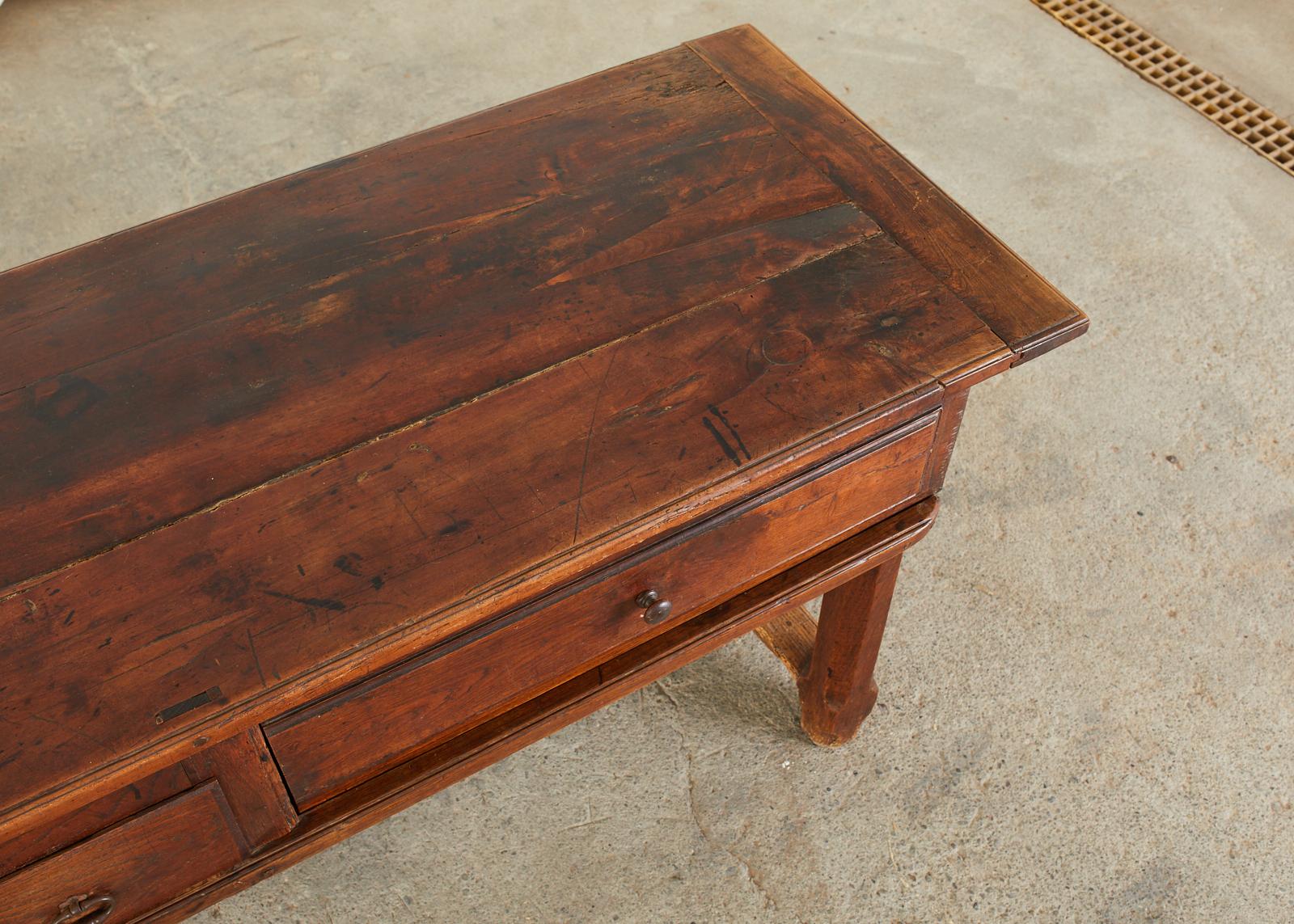 19th Century French Provincial Farmhouse Work Table or Console 11