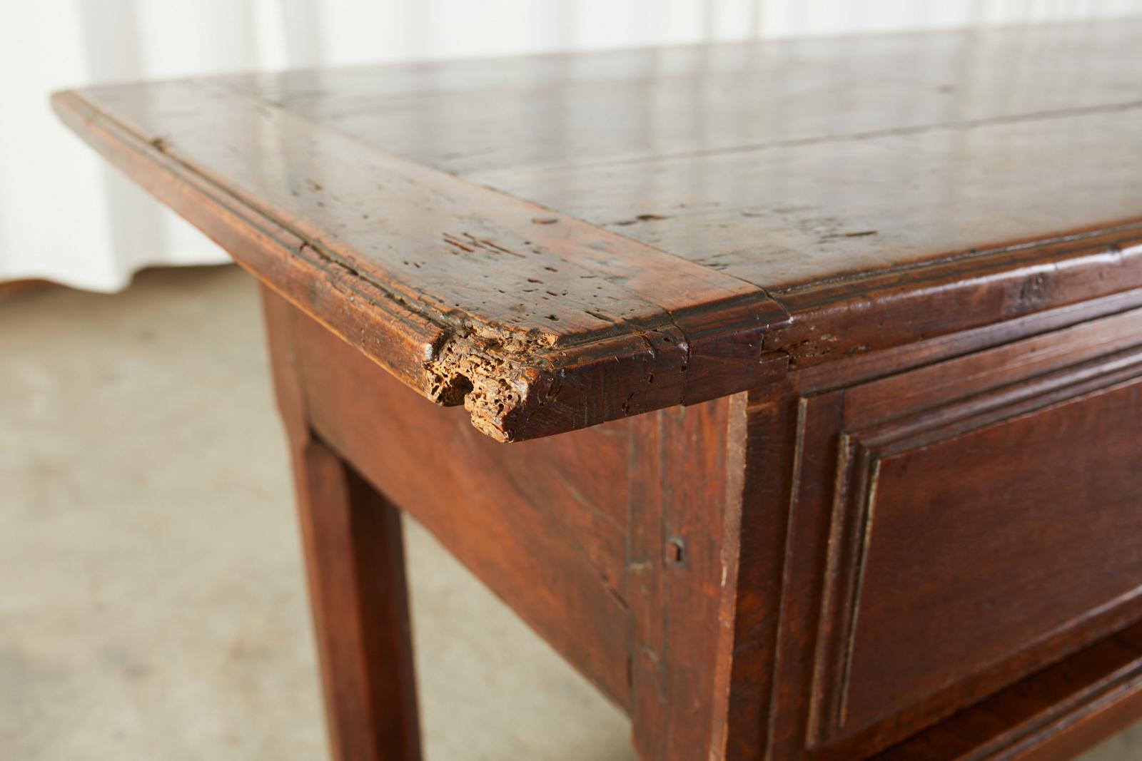 19th Century French Provincial Farmhouse Work Table or Console 12