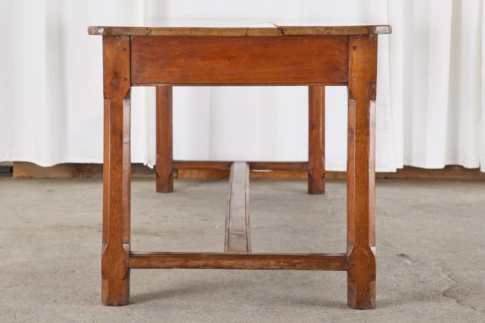 19th Century French Provincial Fruitwood Farmhouse Dining Table In Good Condition In Rio Vista, CA