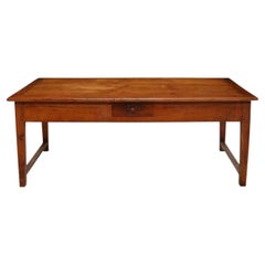 19th Century French Provincial Fruitwood Farmhouse Table