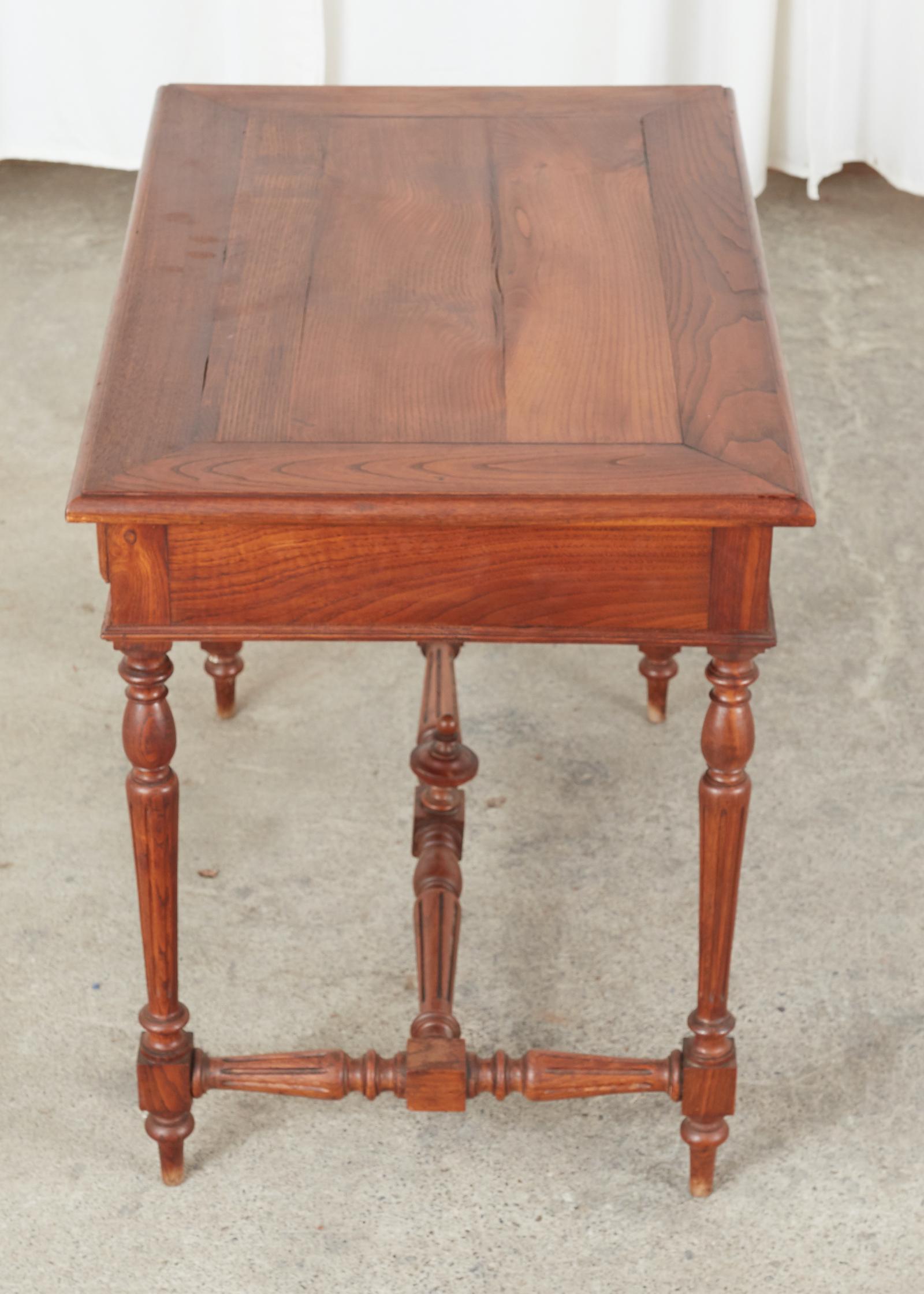 19th Century French Provincial Fruitwood Writing Table Desk For Sale 9