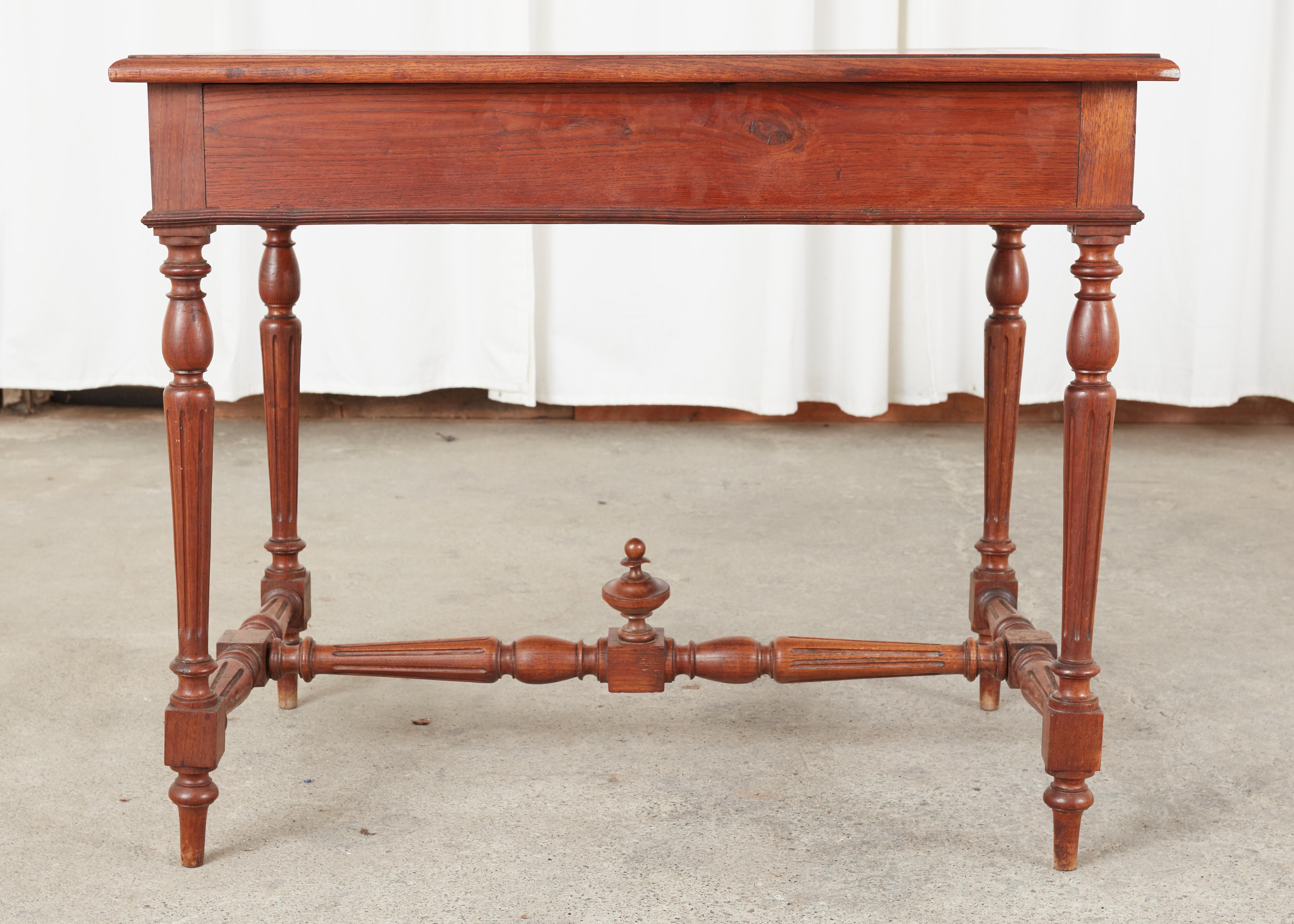 19th Century French Provincial Fruitwood Writing Table Desk For Sale 11