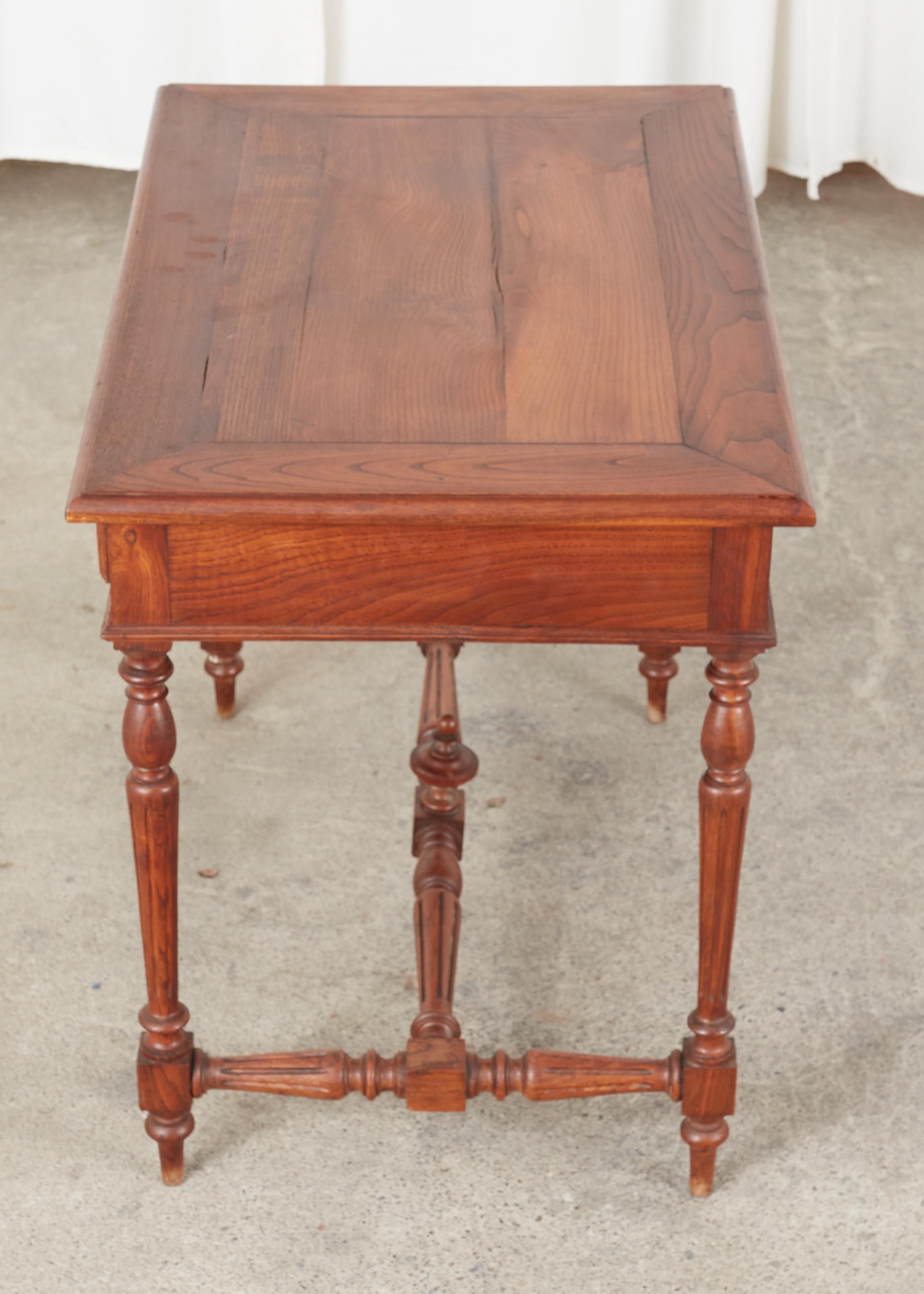 19th Century French Provincial Fruitwood Writing Table Desk For Sale 2