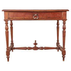 Antique 19th Century French Provincial Fruitwood Writing Table Desk
