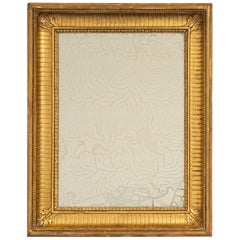 Specchio da parete in legno dorato in stile provinciale francese del XIX secolo