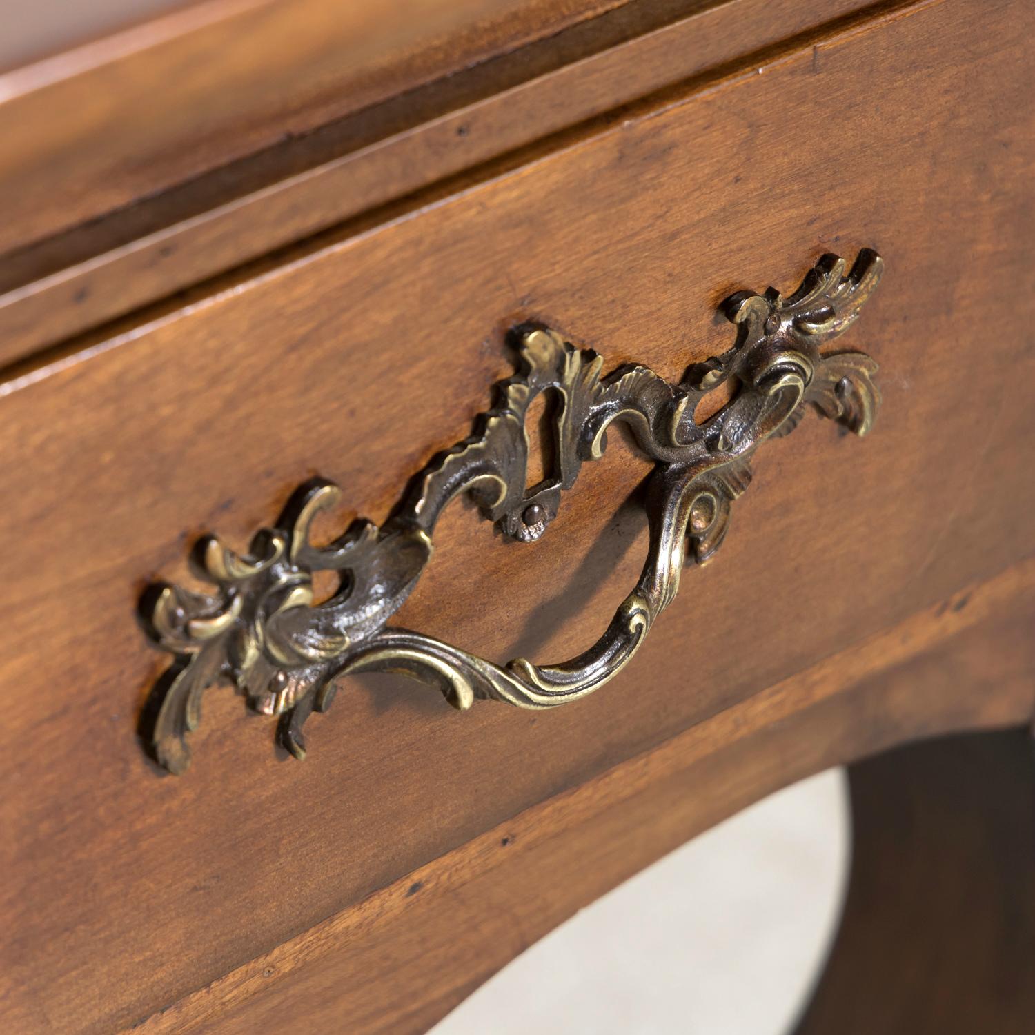 19th Century French Provincial Louis XV Style Cherry Bureau Plat or Writing Desk For Sale 7