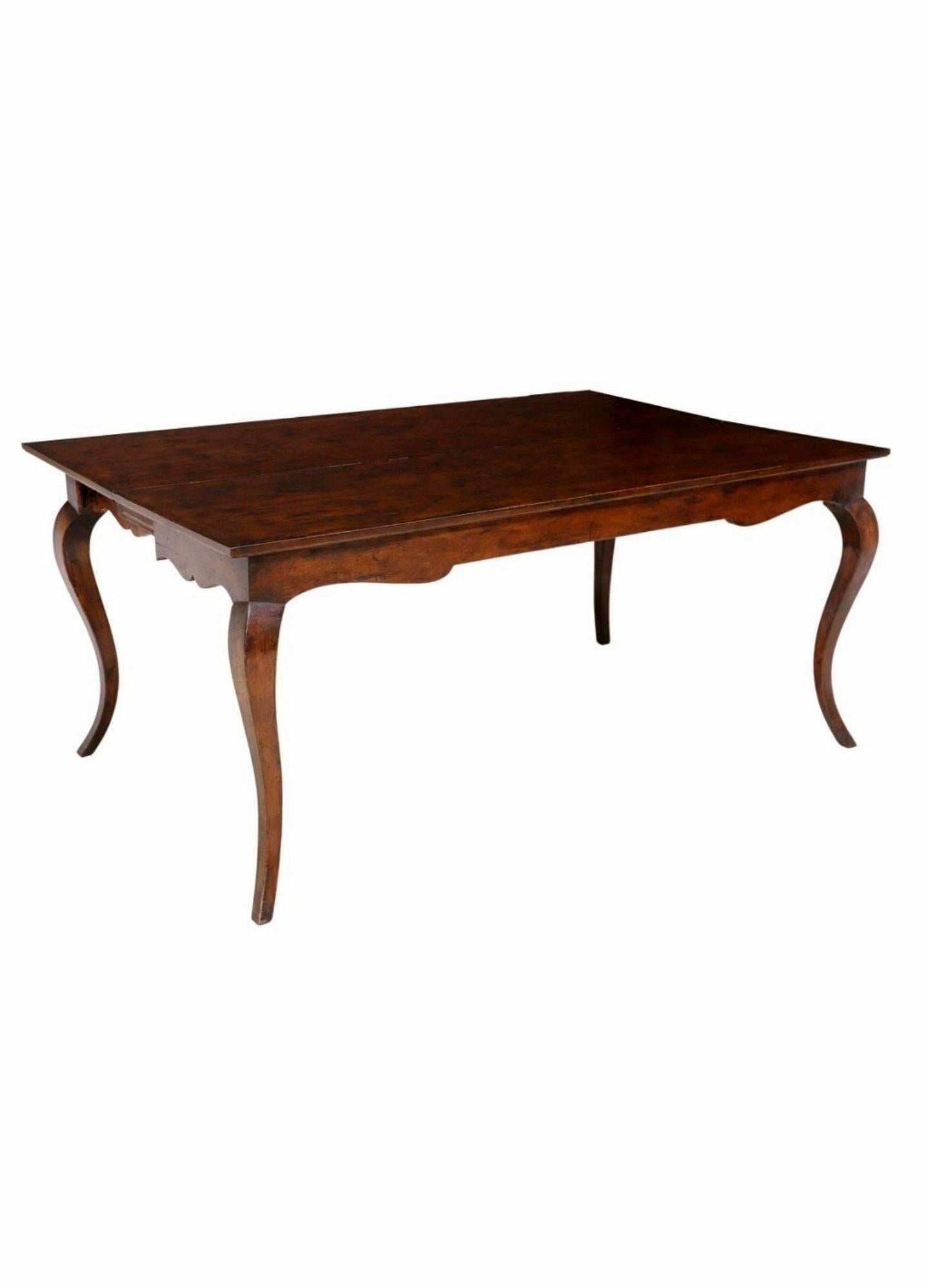 Hand-Crafted 19th Century French Provincial Louis XV Style Flip-top Farmhouse Kitchen Table For Sale
