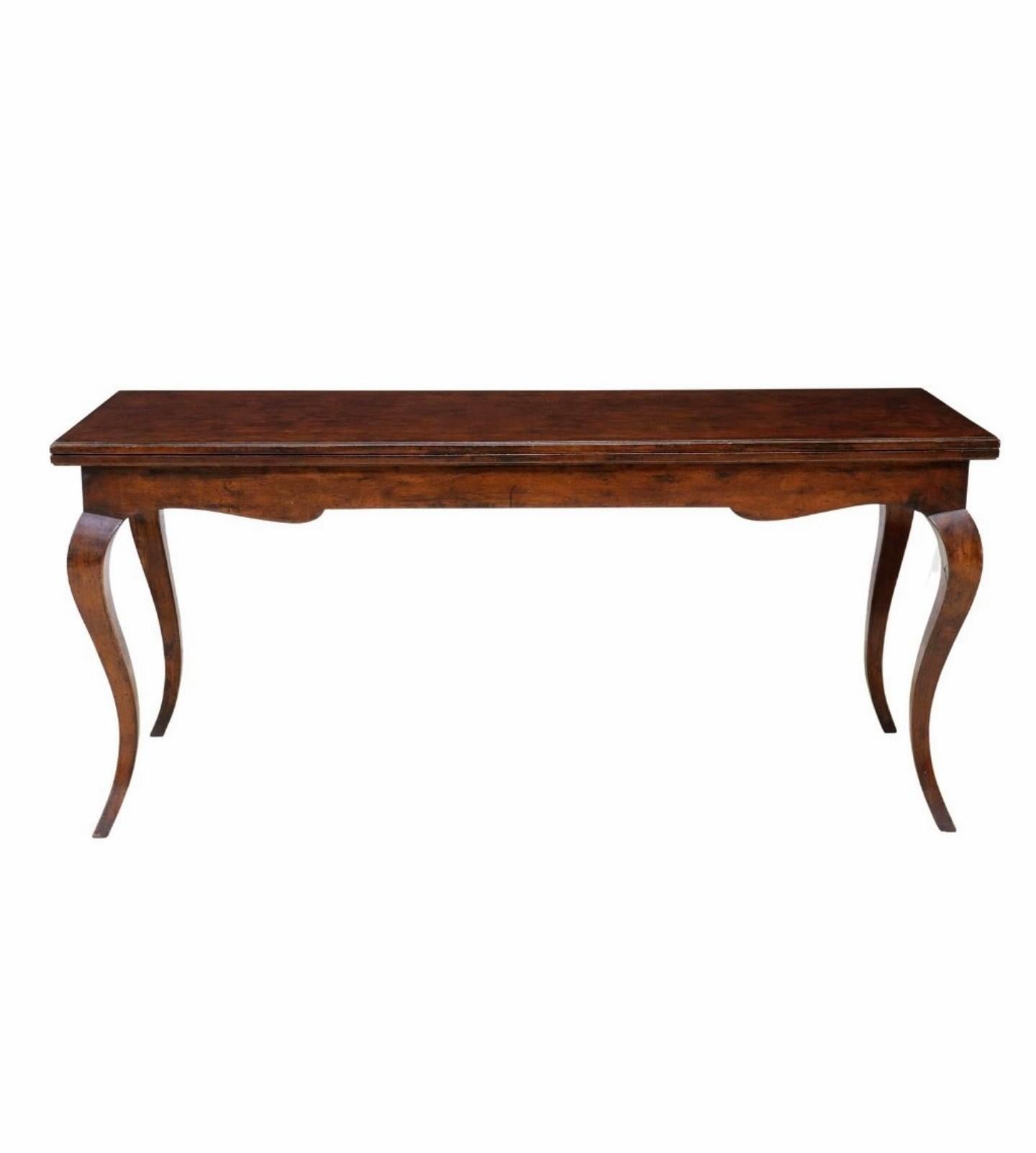 Wood 19th Century French Provincial Louis XV Style Flip-top Farmhouse Kitchen Table For Sale