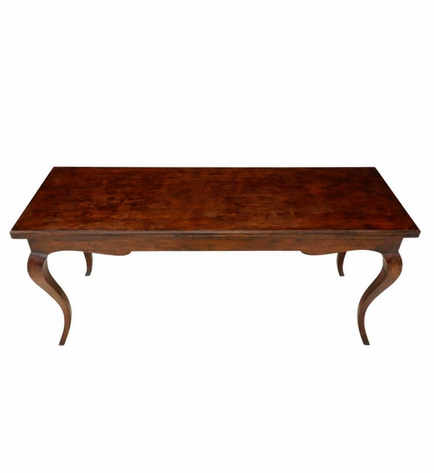 19th Century French Provincial Louis XV Style Flip-top Farmhouse Kitchen Table For Sale 2