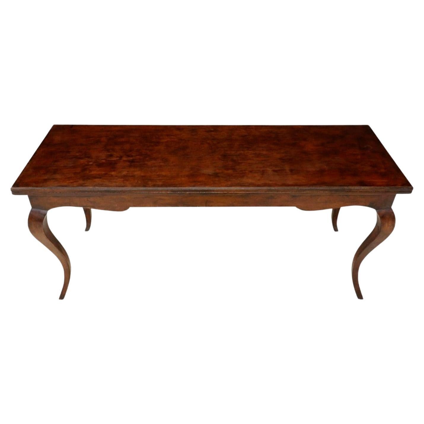 19th Century French Provincial Louis XV Style Flip-top Farmhouse Kitchen Table For Sale