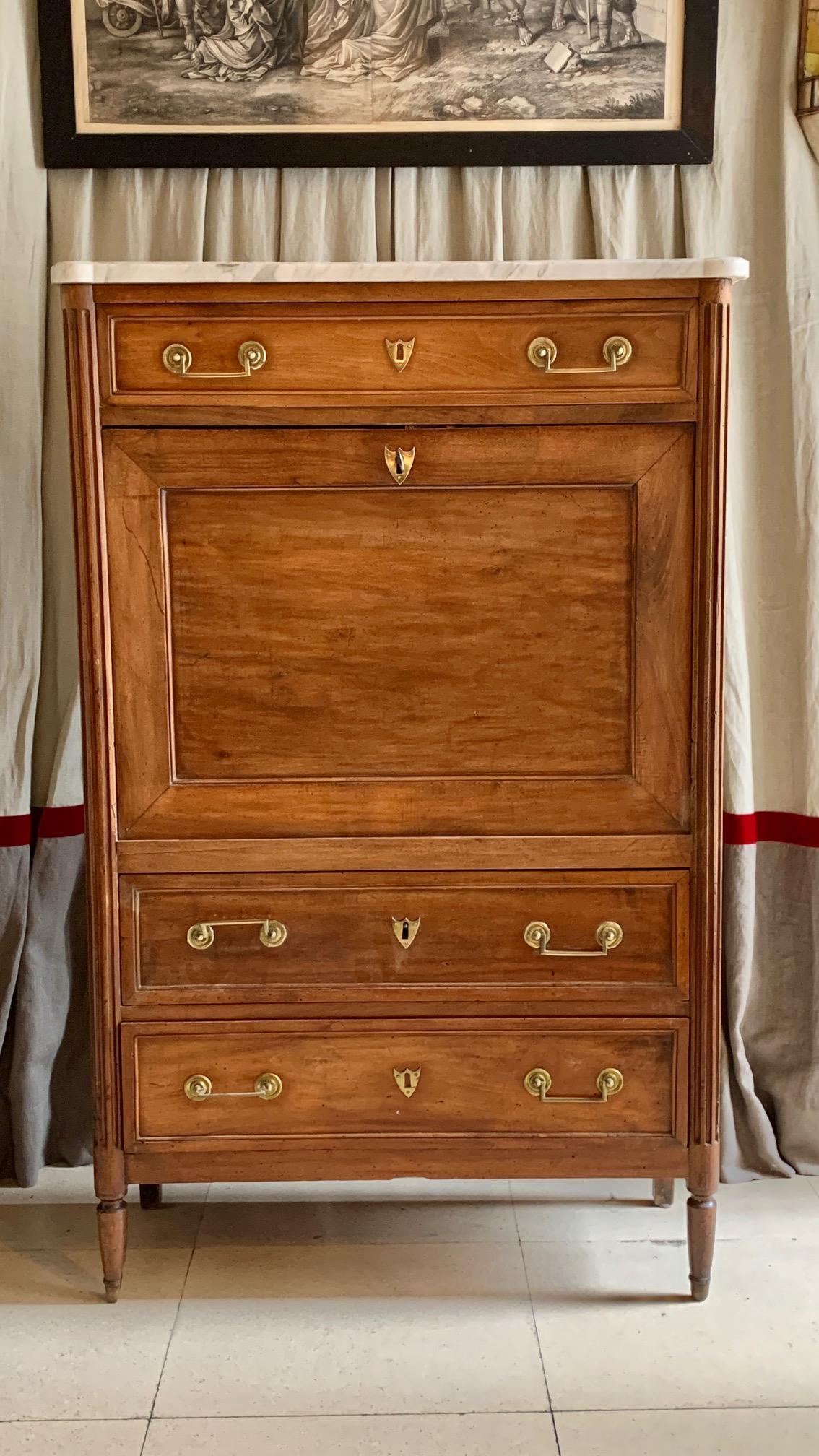 19th Century French Provincial Louis XVI Style Secretaire 13