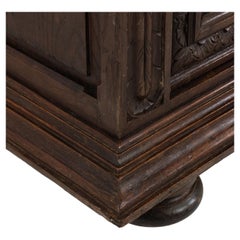 19th Century French Provincial Mahogany Buffet with Carved Bun Feet