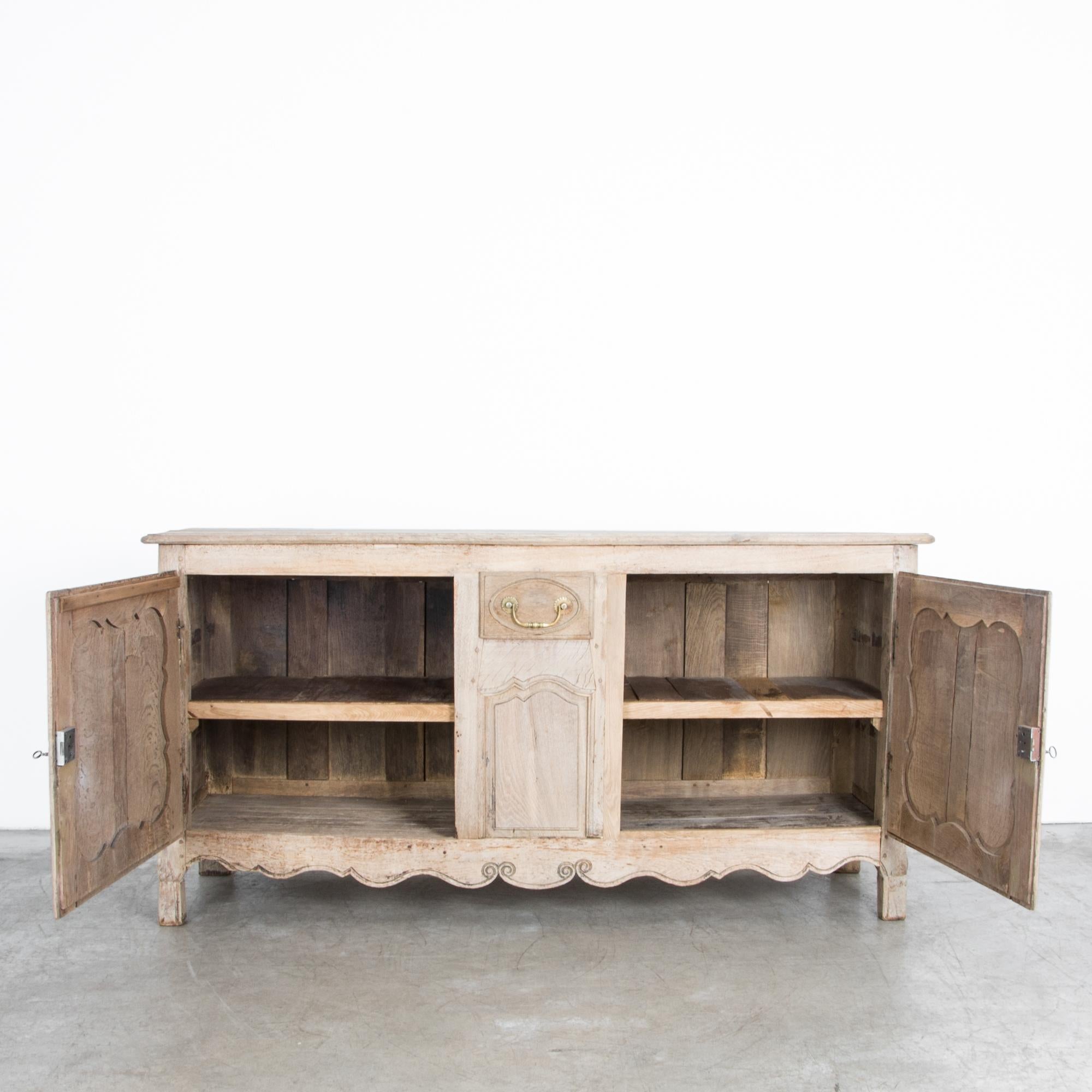 Early 19th Century 19th Century French Provincial Oak Buffet Cabinet