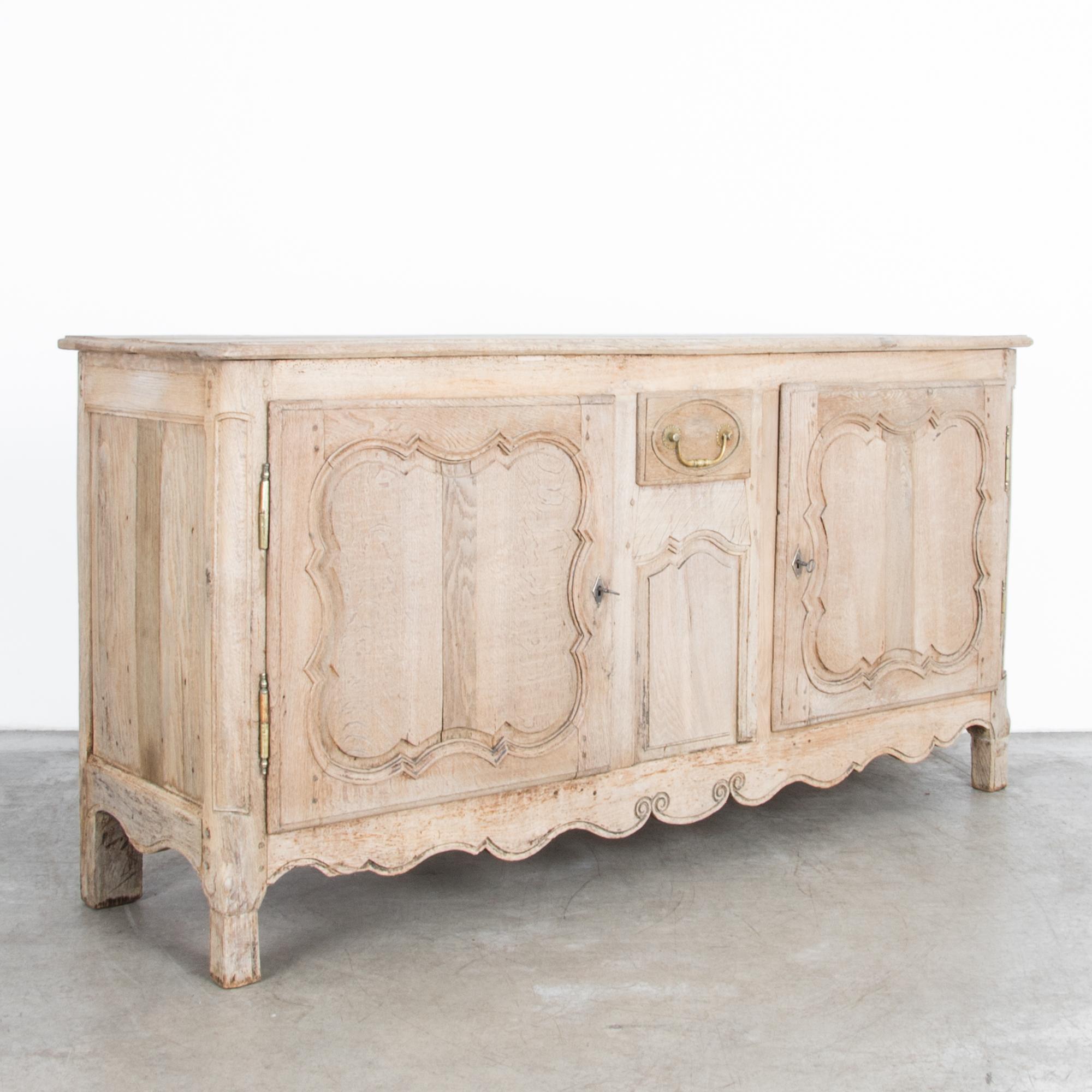 19th Century French Provincial Oak Buffet Cabinet 1