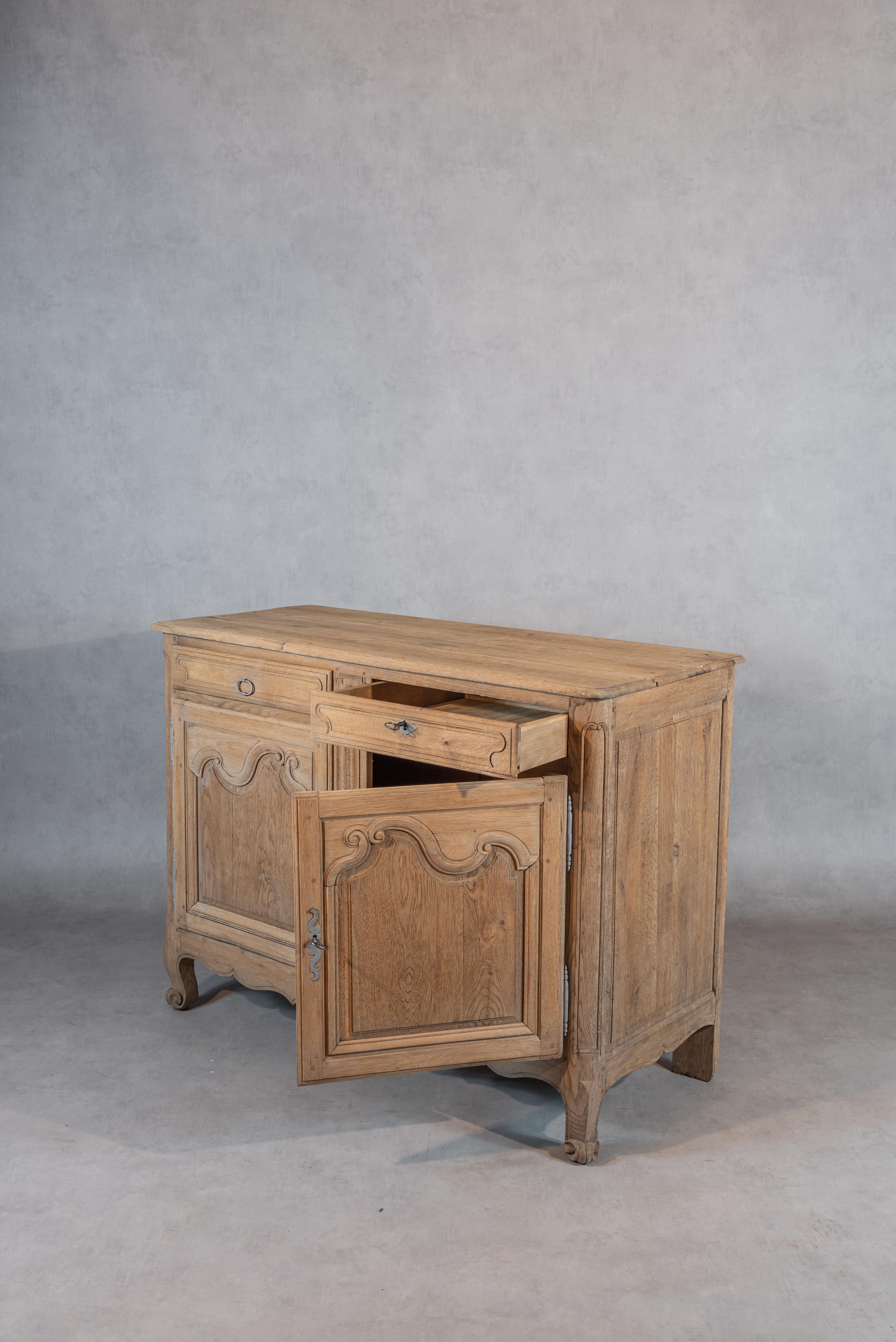 Carved 19th Century French Provincial Oak Buffet