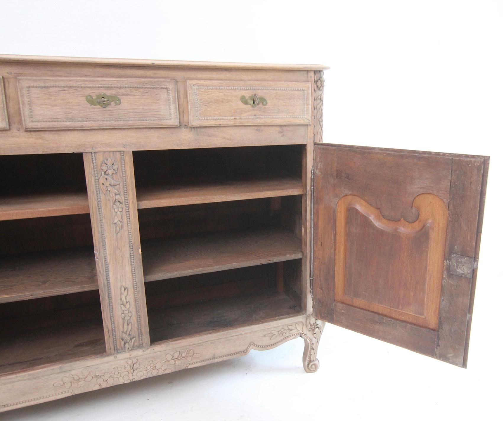 19th Century French Provincial Oak Buffet or Sideboard For Sale 12