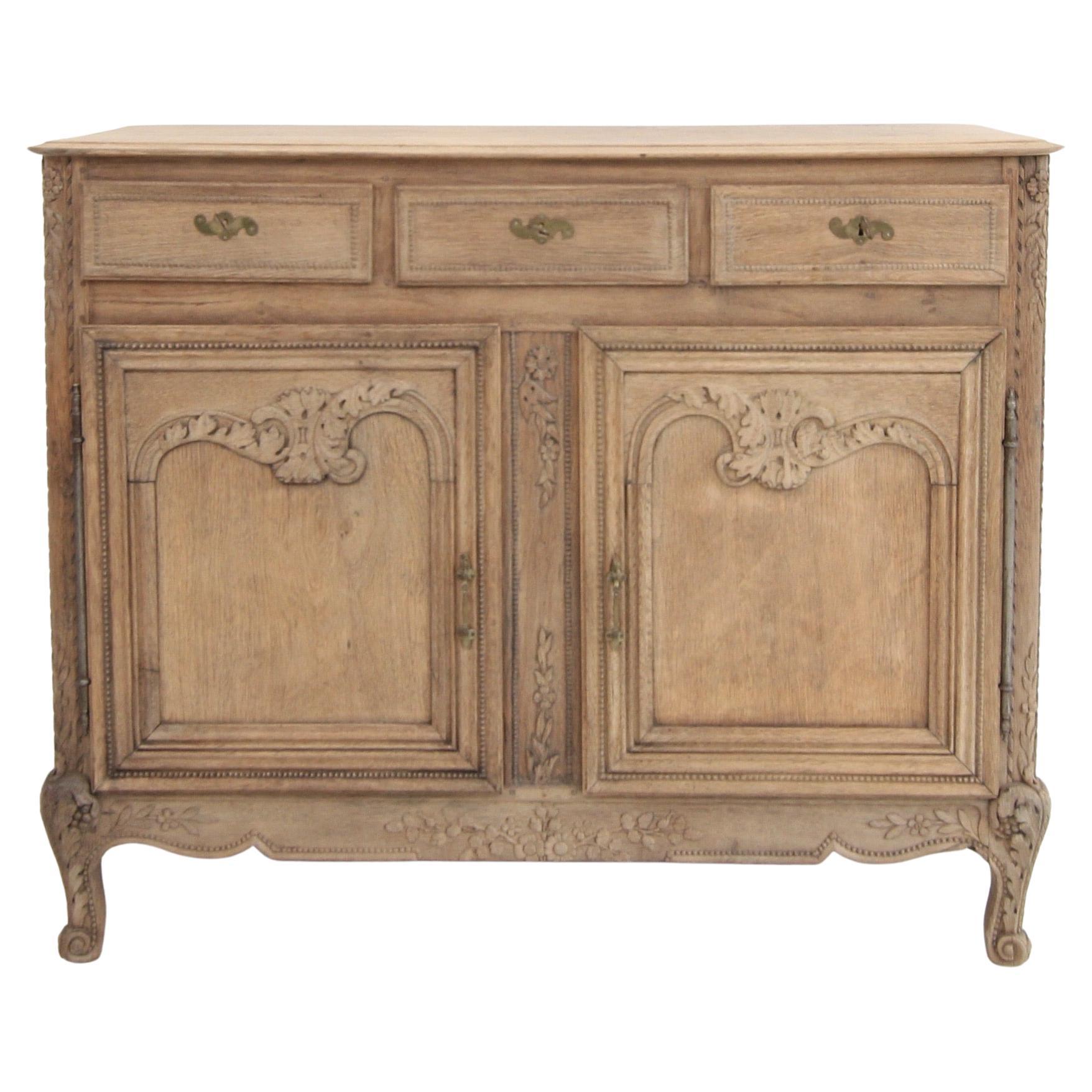 19th Century French Provincial Oak Buffet or Sideboard