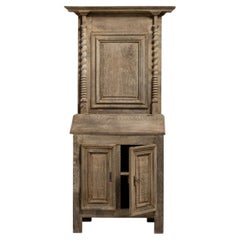 19th Century French Provincial Oak Cabinet with Fluted Sides