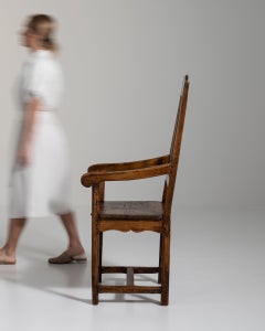 19th Century French Provincial Oak Carver Chair, Antique Design