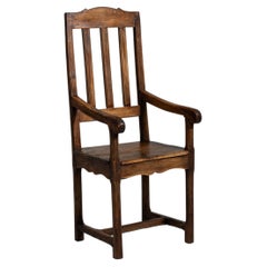 19th Century French Provincial Oak Carver Chair, Antique Design