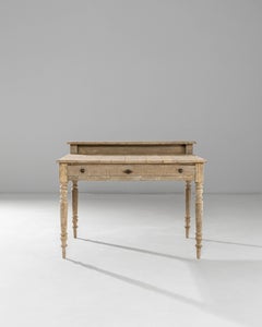19th Century French Provincial Oak Console Table With Single Drawer