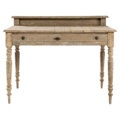 19th Century French Provincial Oak Console Table With Single Drawer