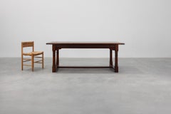 19th-Century French Provincial Oak Dining Table